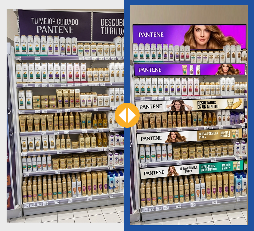 Antes y después con barras digitales LED