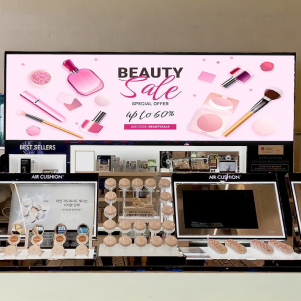 Display digital en tienda