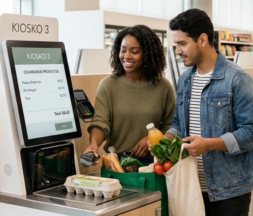 Self checkout kiosk